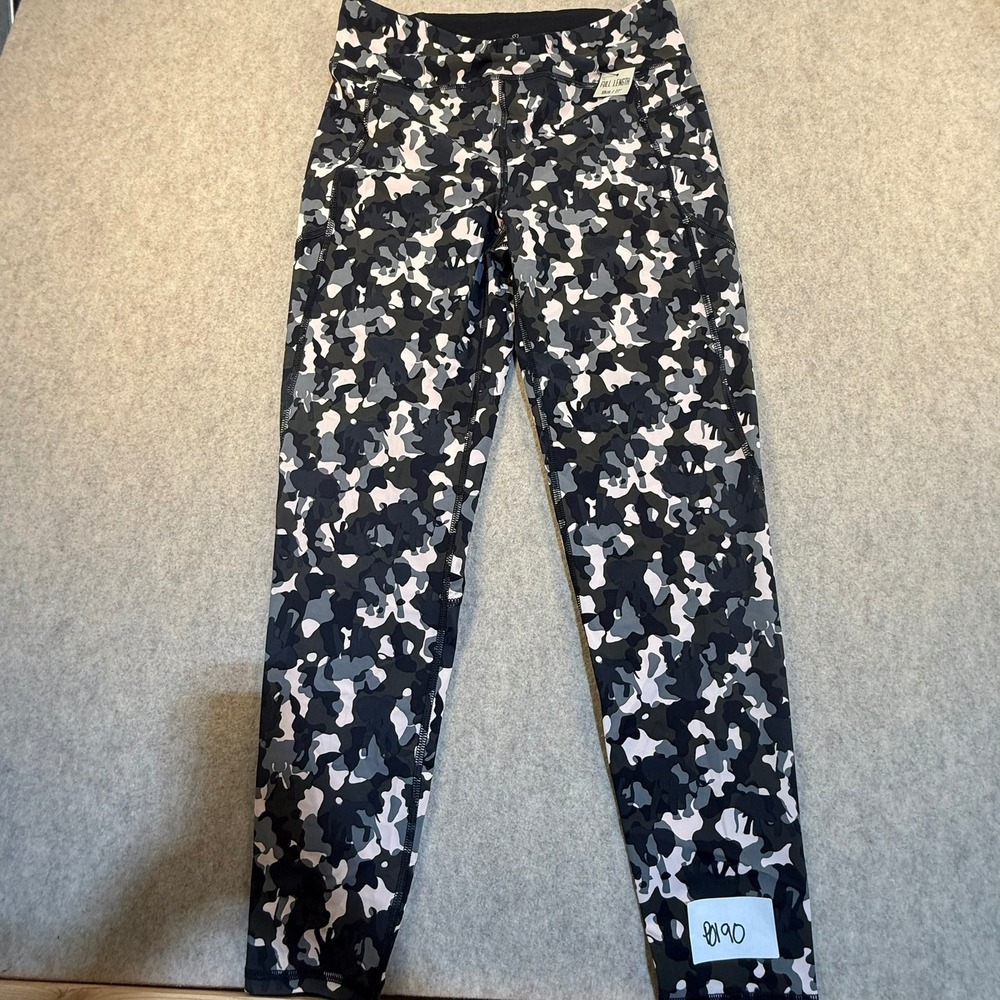 Sweaty Betty Zero Gravity Running Leggings Camo Grey Black Full Length Size L